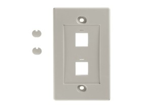 Накладка для внутренней розетки RJ45 / 2 порта / белая