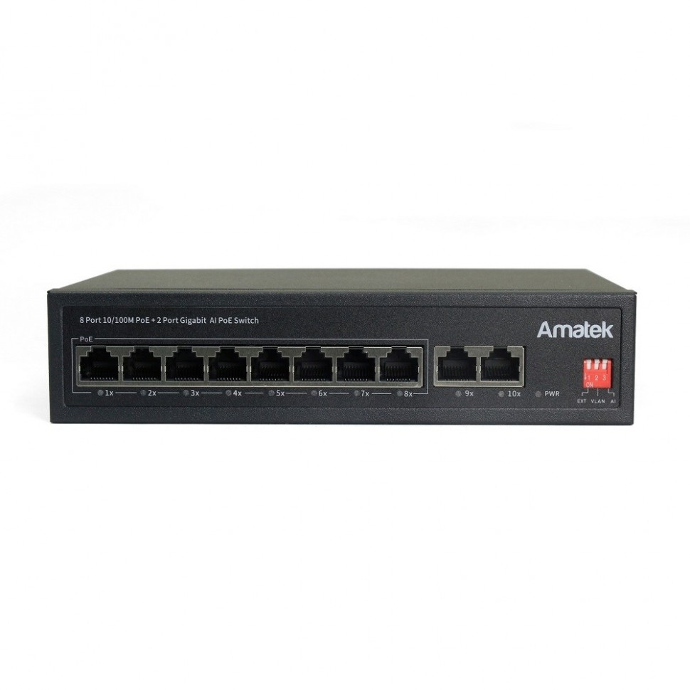 AN-S10P8GA - 10-портовый 100/1000 Мбит/с коммутатор с PoE+ до 120Вт