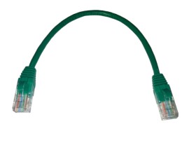 Патч-корд UTP4 cat 5e, 0,25м, ВС, LSZH, зеленый, литой коннектор NETKO Optima