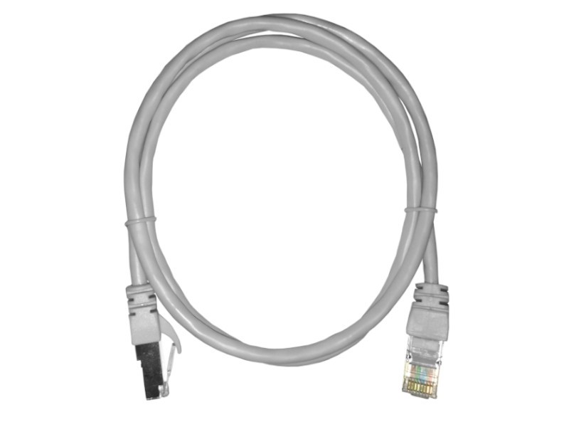 Патч-корд FTP4 cat.5е, 1.0м, BC, LSZH, серый, литой коннектор NETKO Optima
