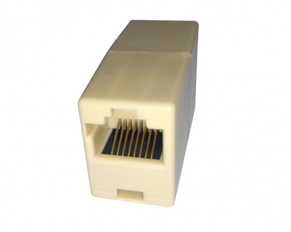 Соединительный модуль RJ45(8p8c) на RJ45(8p8c) прямой контакт, бежевый NETKO Optima Bronze