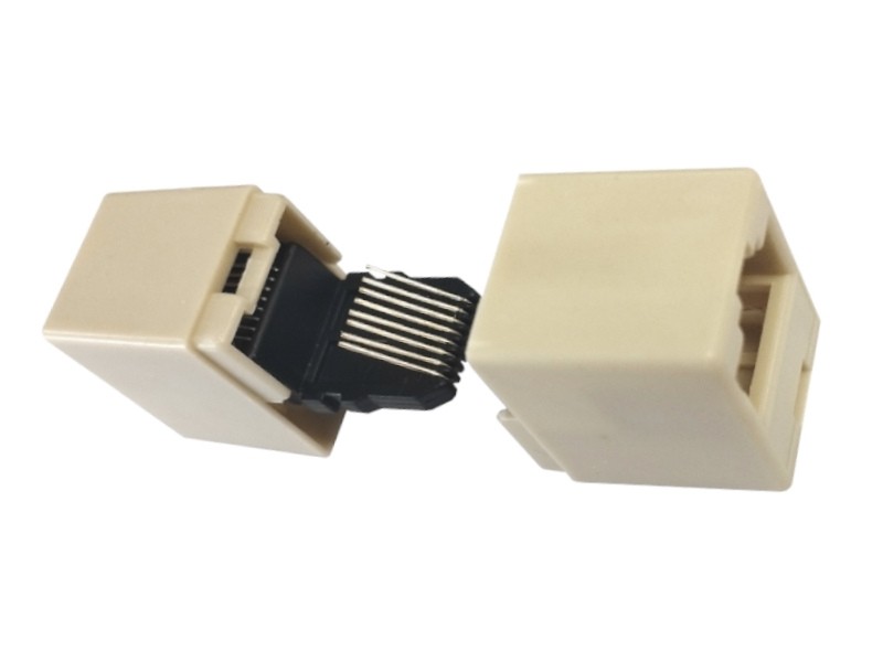 Соединительный модуль RJ45(8p8c) на RJ45(8p8c) прямой контакт, бежевый NETKO Optima Bronze