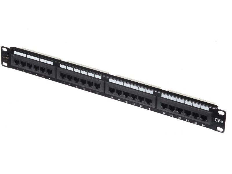 Патч-панель UTP, 19, 24 порта RJ45, cat.5е, 1U, Dual Type, NETKO Expert CKC