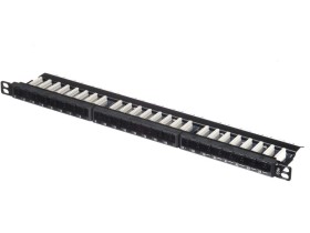 Патч-панель UTP, 19, 24 порта RJ45, cat.5е, 0,5U, Dual Type, NETKO Expert CKC
