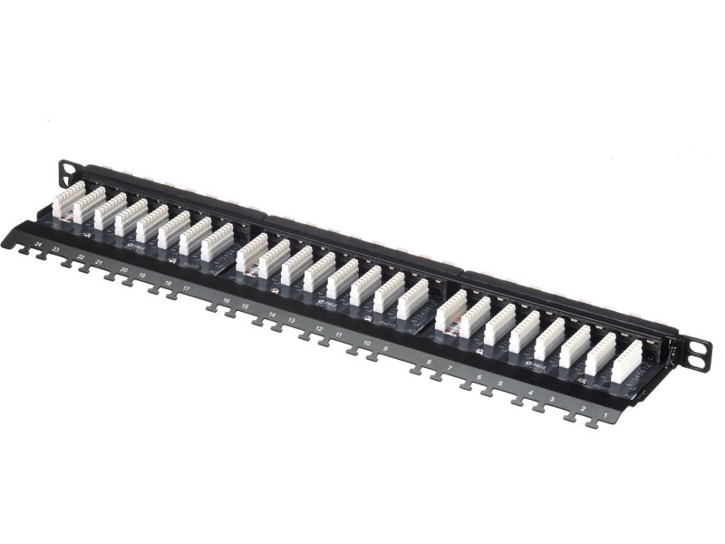 Патч-панель UTP, 19, 24 порта RJ45, cat.5е, 0,5U, Dual Type, NETKO Expert CKC