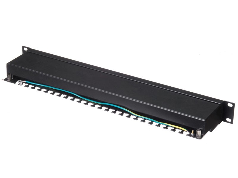 Патч-панель FTP, 19, 24 порта RJ45, cat.5е, 1U, Krone Type