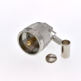 ВЧ-разъём UHF(male) PL259 угловой обжимной под кабель RG-58