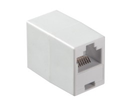 Соединительный модуль RJ45(8p8c) на RJ45(8p8c) прямой контакт/ белый, NETKO Optima