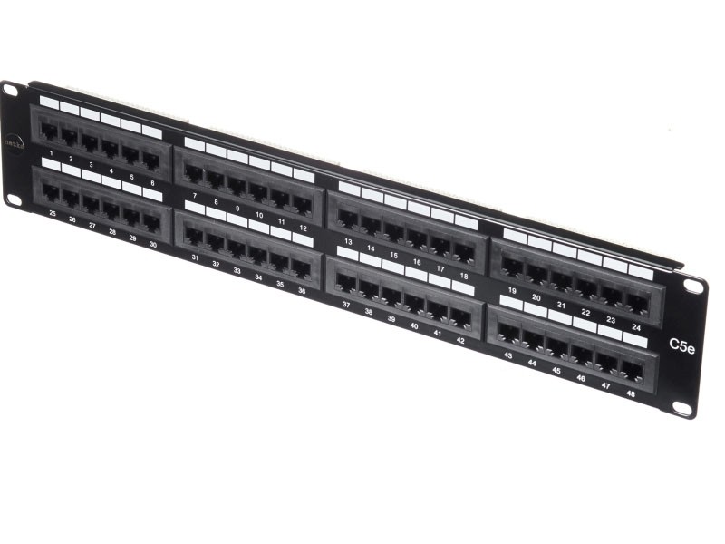 Патч-панель UTP, 19, 48 портов RJ45, cat.5е, 2U, Dual Type, NETKO Expert CKC