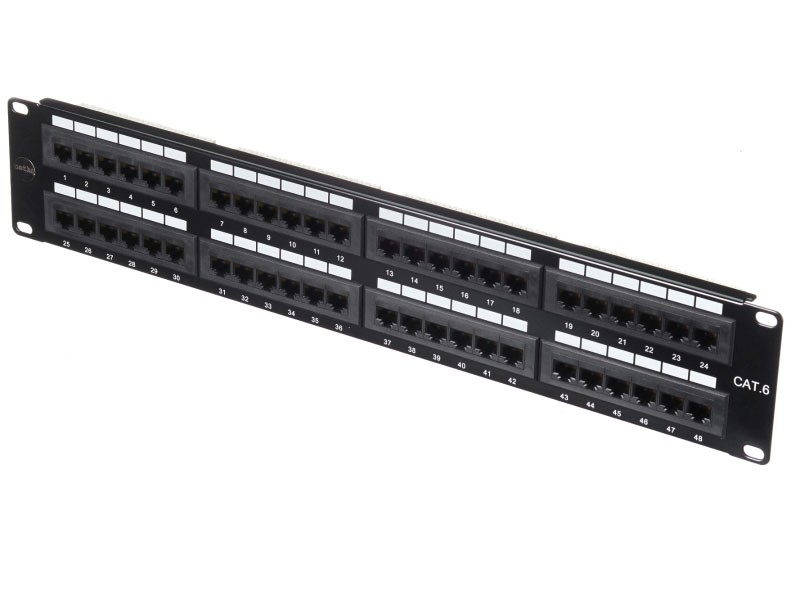 Патч-панель UTP, 19, 48 портов RJ45, cat.6, 2U, Dual Type, NETKO Expert CKC