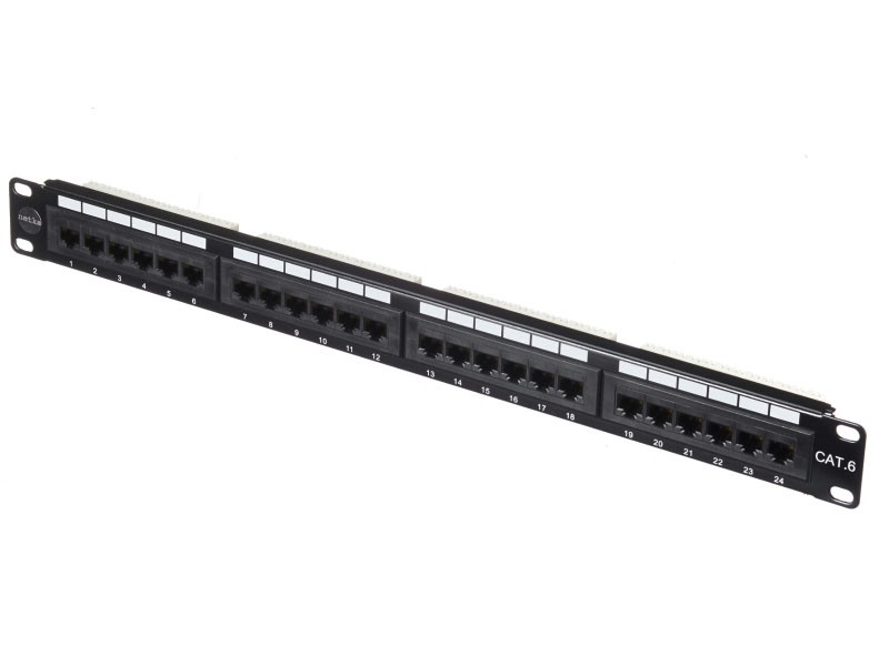 Патч-панель UTP, 19, 24 порта RJ45, cat.6, 1U, Dual Type, NETKO Expert CKC