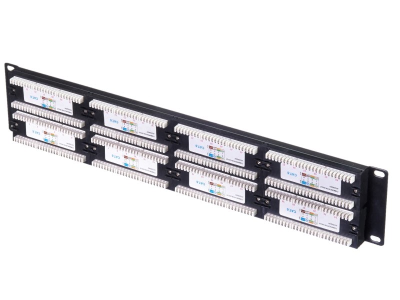 Патч-панель UTP, 19, 48 портов RJ45, cat.6, 2U, Krone Type, L EOL
