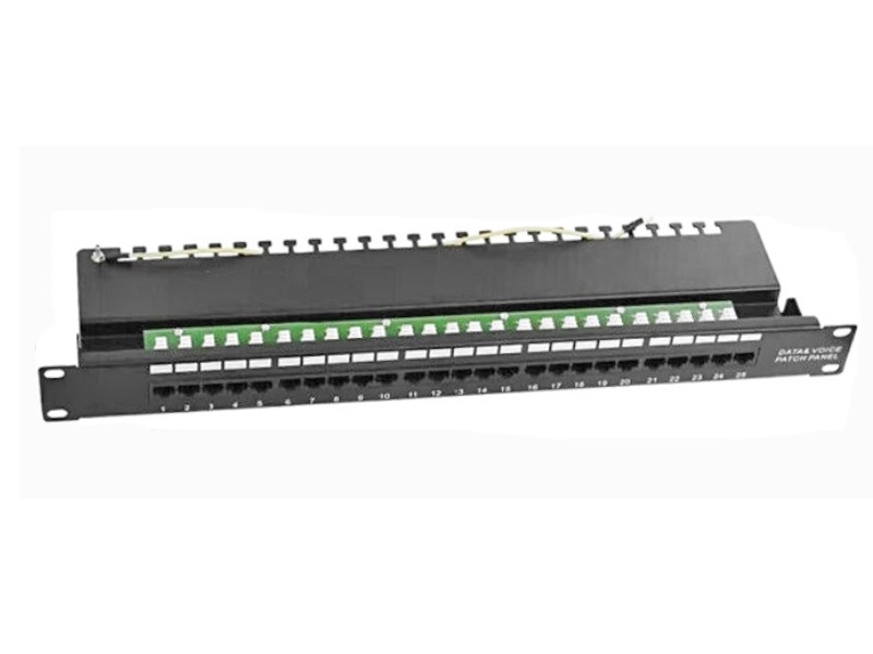 Патч-панель телефонная UTP, 19, 25 портов RJ45, cat.3, 1U, Krone Type, SB