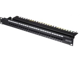 Патч-панель телефонная UTP, 19, 25 портов RJ45, cat.3, 1U, Krone Type, L