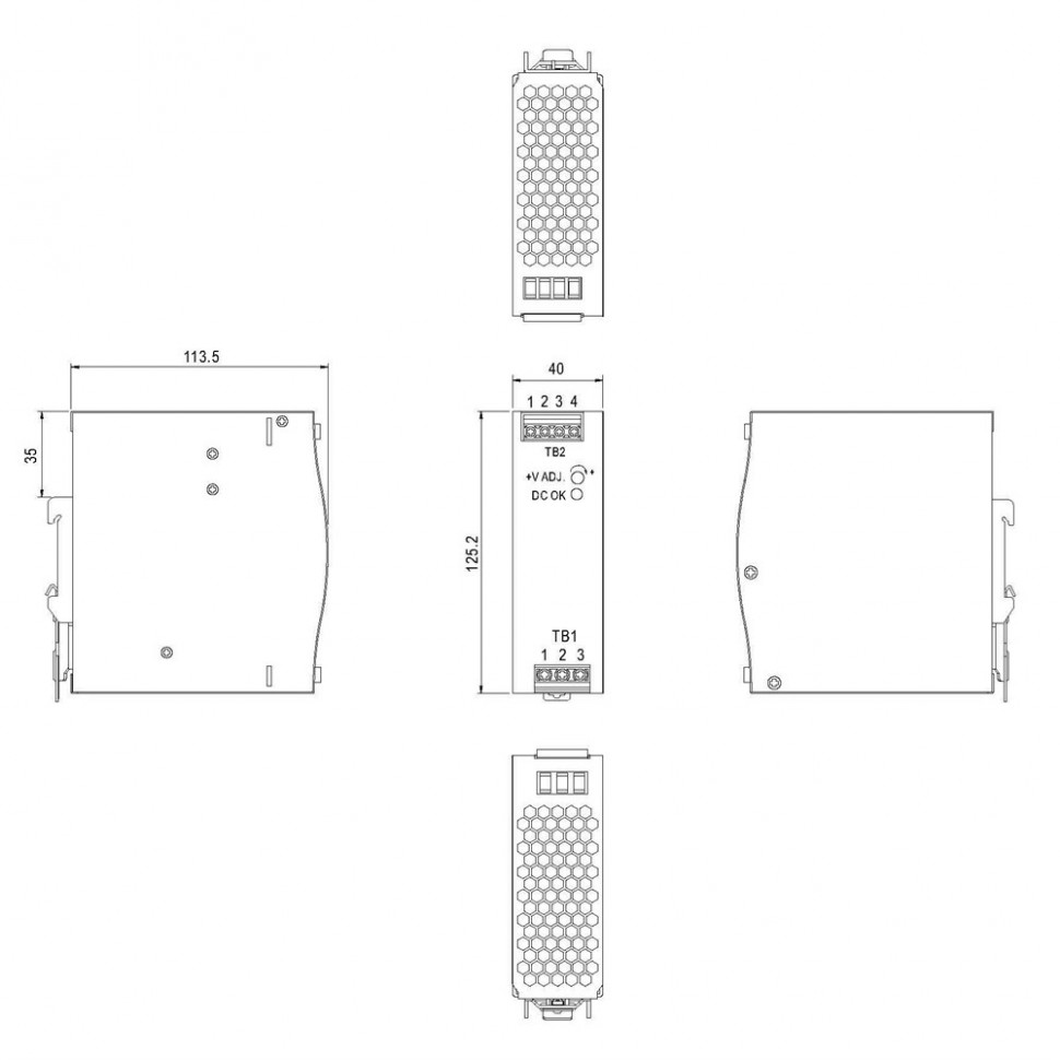 AP-DU48/2DIN - блок питания 48В / 2,5А / 135Вт резервированный, стабилизированный