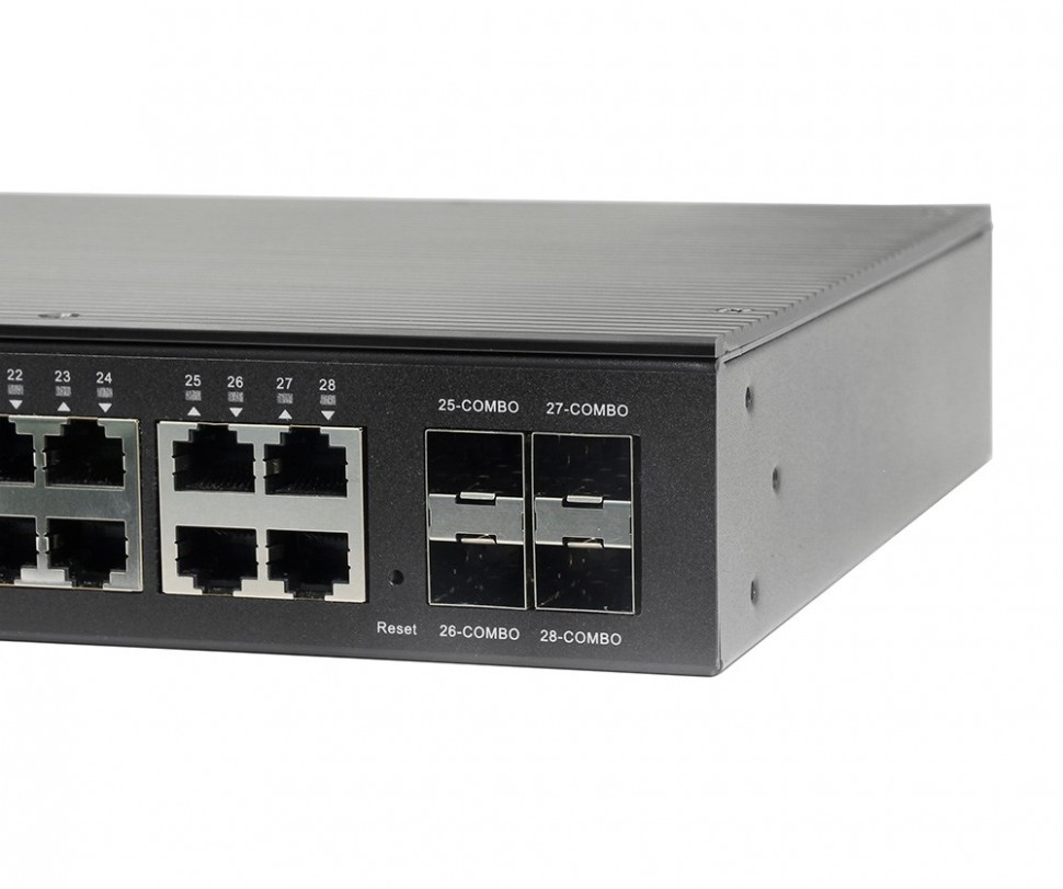 AN-SXGM28P24 - промышленный 28-портовый управляемый L2+ гигабитный коммутатор с HiPoE до 450Вт