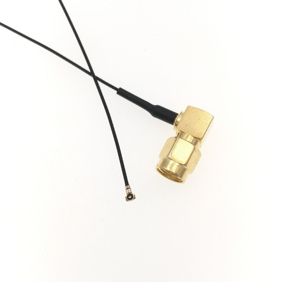 Адаптер для модема (пигтейл) IPEX4(MHF4)-SMA(male)угловой кабель RF0,81 20см.