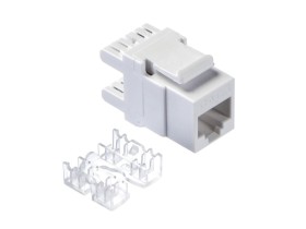 Модуль Keystone неэкранированный, RJ45, cat.6, 180°, под инструмент, белый, для патч-панели
