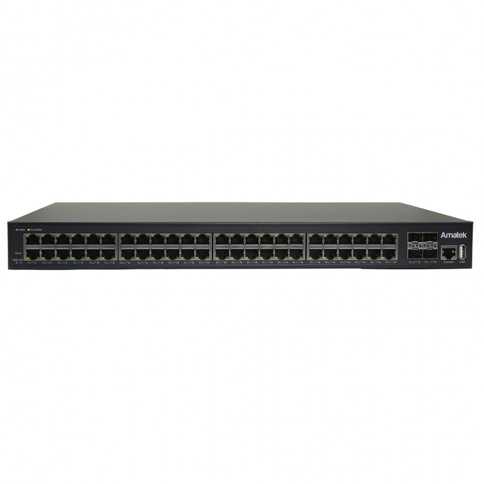 AN-SGM52P48 - 52-портовый 10 гигабитный управляемый L3 коммутатор с PoE до 800Вт