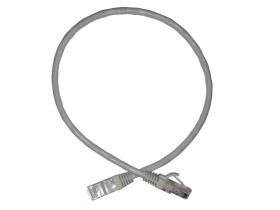 Патч-корд UTP4 rj45-rj45 cat.6, 0.5м, BC, LSZH, серый, литой коннектор NETKO Optima