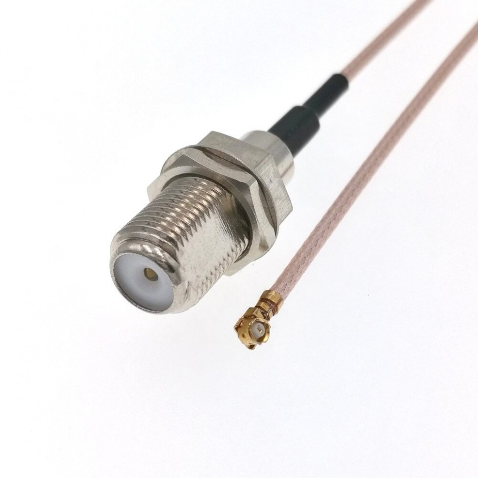 Адаптер для модема (пигтейл) U.fl(IPEX)-F(female) кабель RG178 10см.
