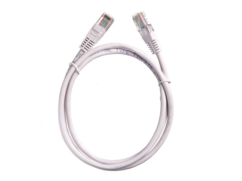Патч-корд Technolink UTP4 cat 5e, 1,0м, ВС, LSZH, белый, литой коннектор